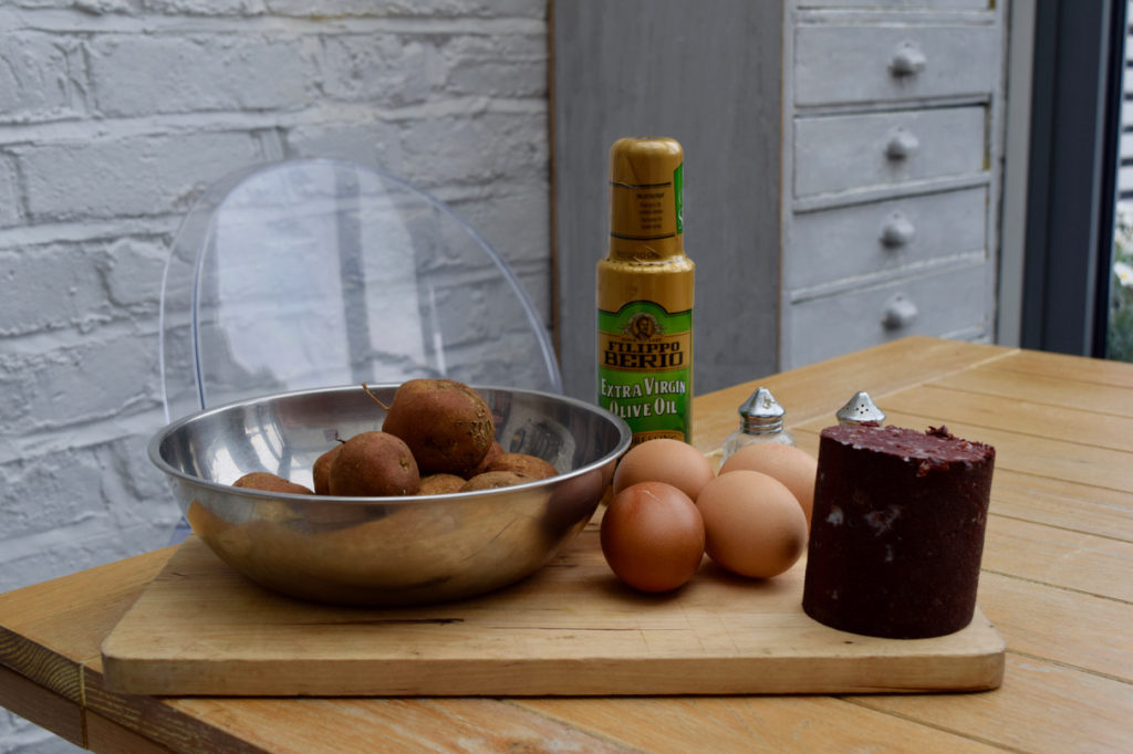 Black Pudding, Potato and Egg Bake recipe from Lucy Loves