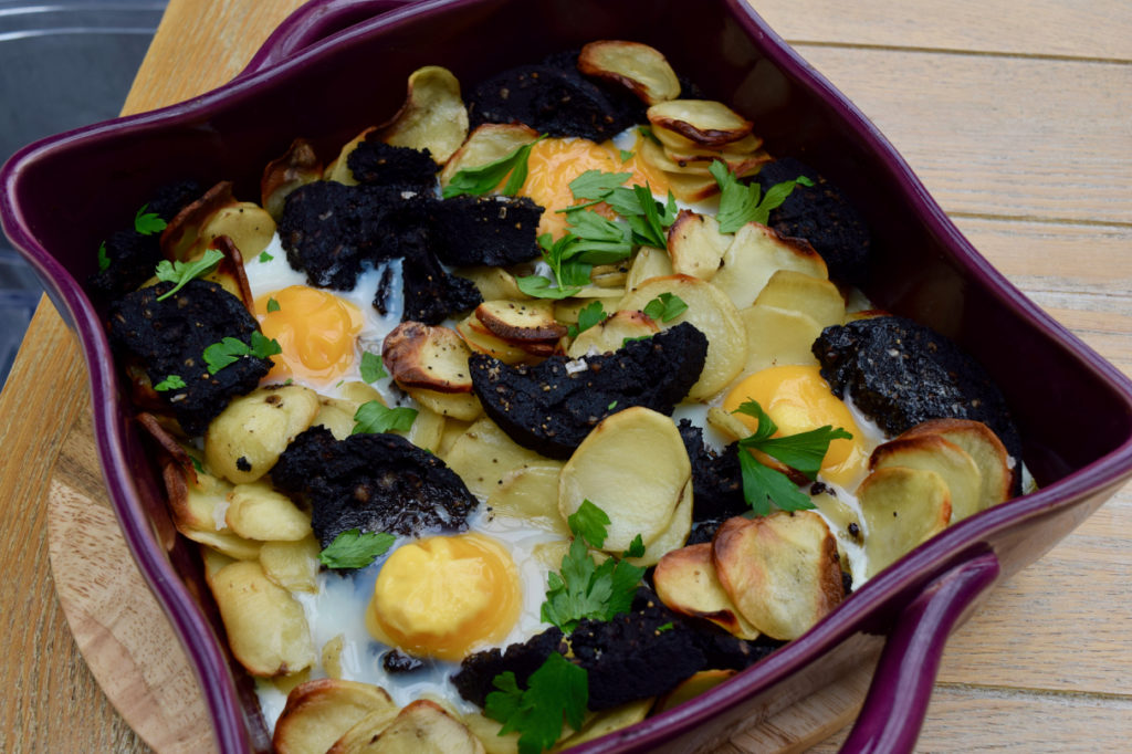 Black Pudding, Potato and Egg Bake recipe from Lucy Loves
